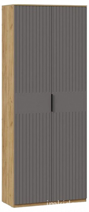 Шкаф платяной Хилтон Исп. 2 (дуб крафт золотой графит  900x428x2260)