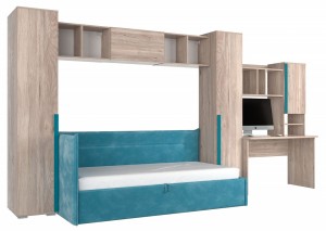 Гарнитур для детской Лайк К108 (дуб мария дуб мария, изумруд сосна )