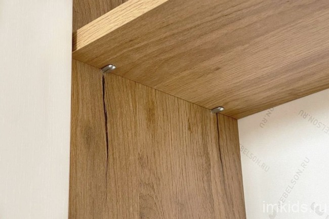 Шкаф для белья Бери (дуб крафт золотой белое дерево  400x350x1826)