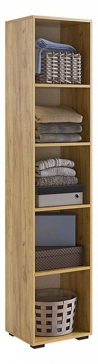 Шкаф для белья Бери (дуб крафт золотой белое дерево  400x350x1826)