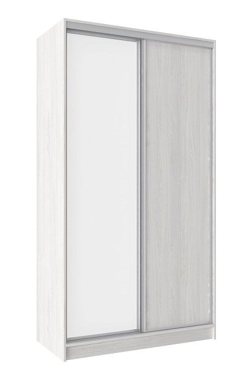 Шкаф-купе двухдверный с зеркалом 1200 Домашний Ясень Анкор светлый