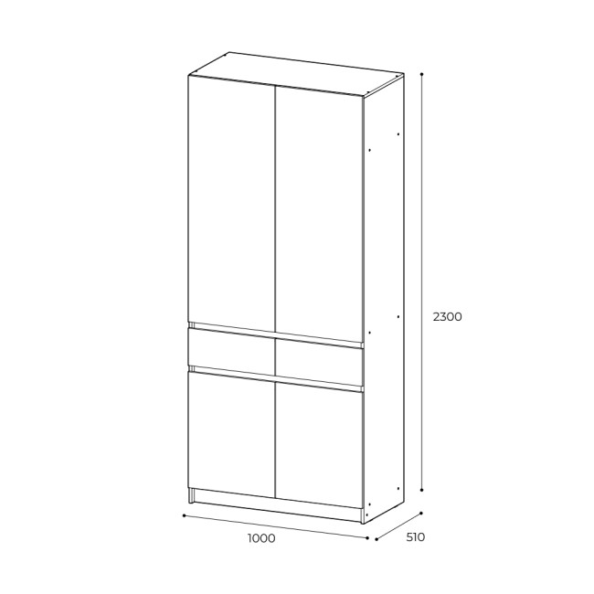 Шкаф распашной Стоуби ШК-1000 дуб крафт /графит Шкаф распашной Стоуби ШК-1000 дуб крафт /графит