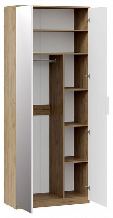 Шкаф платяной Хилтон Исп. 2.1 (дуб крафт золотой белый  900x428x2260)