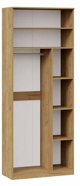 Шкаф платяной Хилтон Исп. 2.1 (дуб крафт золотой белый  900x428x2260)