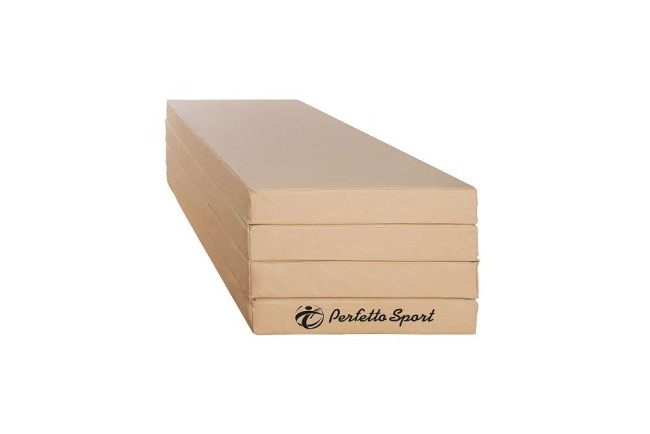 Мат № 5 (100 х 200 х 10) складной 3 сложения "PERFETTO SPORT" бежевый