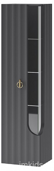 Тумба-витрина Лоренсо (графит графит, неокрашенный  390x340x1500)