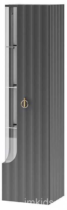 Тумба-витрина Лоренсо (графит графит, неокрашенный  390x340x1500)