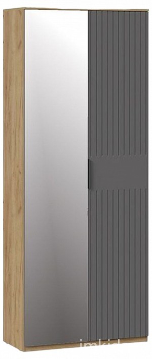 Шкаф платяной Хилтон Исп. 2.1 (дуб крафт золотой графит  900x428x2260)