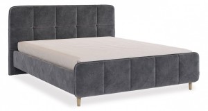 Кровать двуспальная Грета (  грей алькантара 2130x1820x1040)
