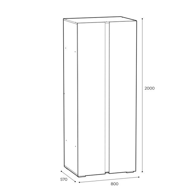 Шкаф распашной Вирола ШК-800 Шкаф распашной Вирола ШК-800
