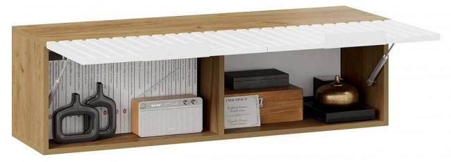 Полка навесная Хилтон (дуб крафт золотой белый  1102x324x328)