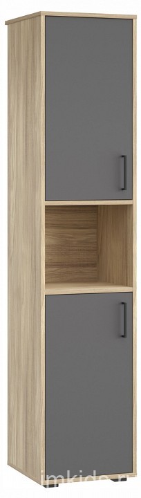 Шкаф комбинированный Оскар ОС-02 (блэквуд ячменный графит  400x430x1820)