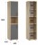 Шкаф комбинированный Оскар ОС-02 (блэквуд ячменный графит  400x430x1820)