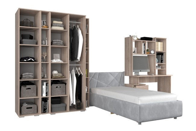 Гарнитур для детской Лайк К78 (дуб мария дуб мария, роуз нежно-розовый )