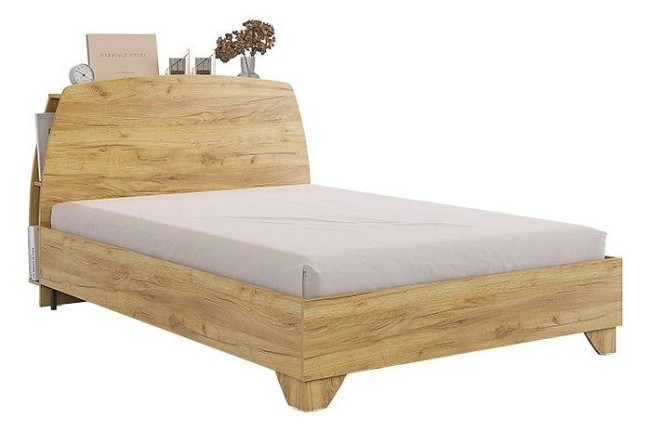 Кровать полутораспальная Виктория-1 2000x1400 мм (дуб крафт золотой 2192x1464x1020) Кровать полутораспальная Виктория-1 2000x1400 мм (дуб крафт золотой 2192x1464x1020)