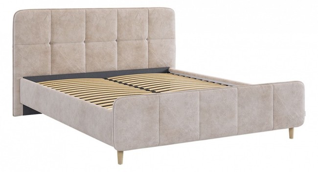 Кровать двуспальная Грета ( песок алькантара 2130x1820x1040) Кровать двуспальная Грета ( песок алькантара 2130x1820x1040)