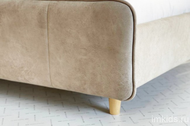 Кровать двуспальная Грета ( песок алькантара 2130x1820x1040) Кровать двуспальная Грета ( песок алькантара 2130x1820x1040)