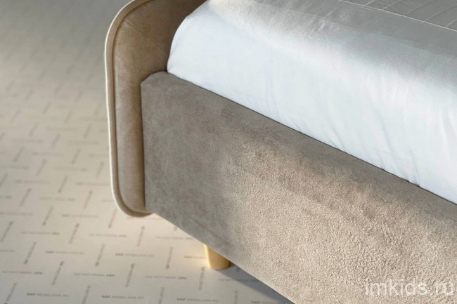 Кровать двуспальная Грета ( песок алькантара 2130x1820x1040) Кровать двуспальная Грета ( песок алькантара 2130x1820x1040)