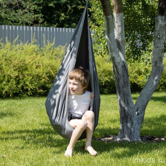 Подвесные детские качели, гамак-кокон Romana 1.Д-26.19 (серый) Подвесные детские качели, гамак-кокон Romana 1.Д-26.19 (серый)