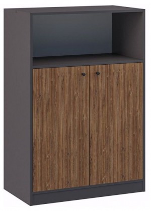 Тумба комбинированная Мальма (графит дуб стирлинг  830x450x1220)
