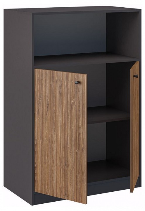 Тумба комбинированная Мальма (графит дуб стирлинг  830x450x1220)