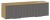 Полка навесная Хилтон (дуб крафт золотой графит  1102x324x328)