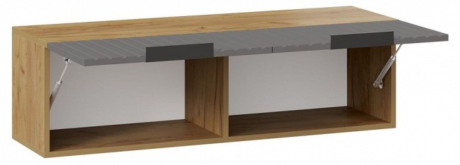 Полка навесная Хилтон (дуб крафт золотой графит  1102x324x328)