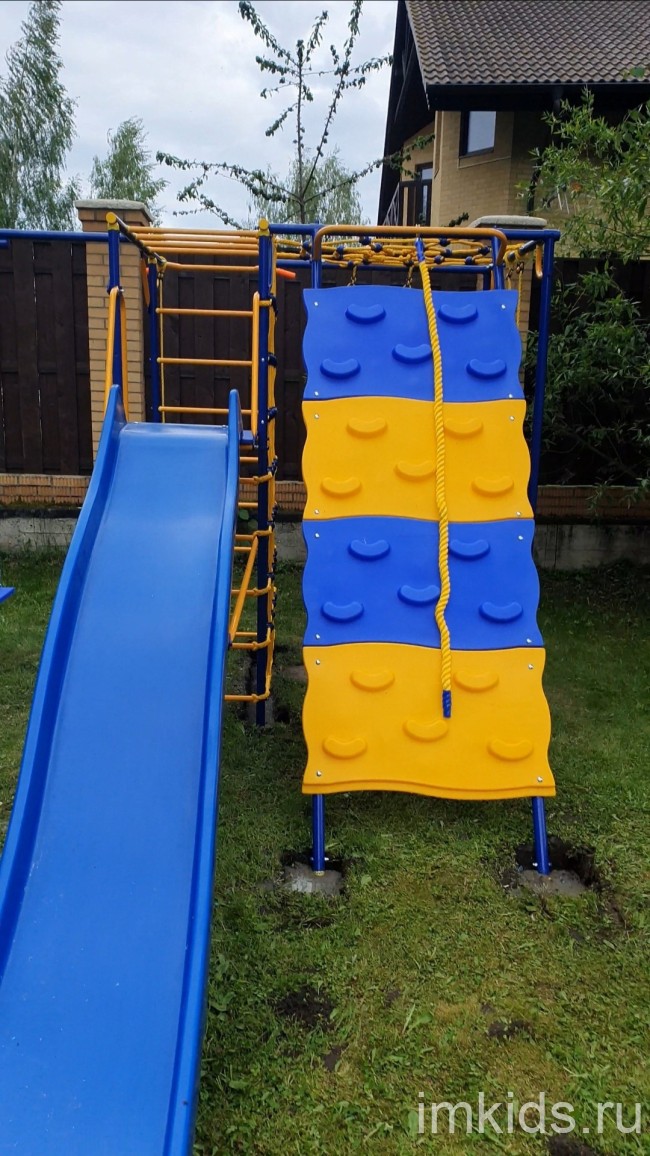 Комплект игрового комплекса Вереск "Модель № 3 с горкой +  паутина + скаладром", качели доска