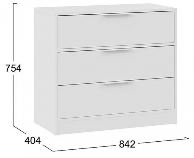 Комод Марли (белый белый  842x404x754)