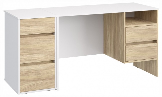 Тумбочка Оскар ОС-10 (белый структурный блэквуд ячменный  400x550x760)