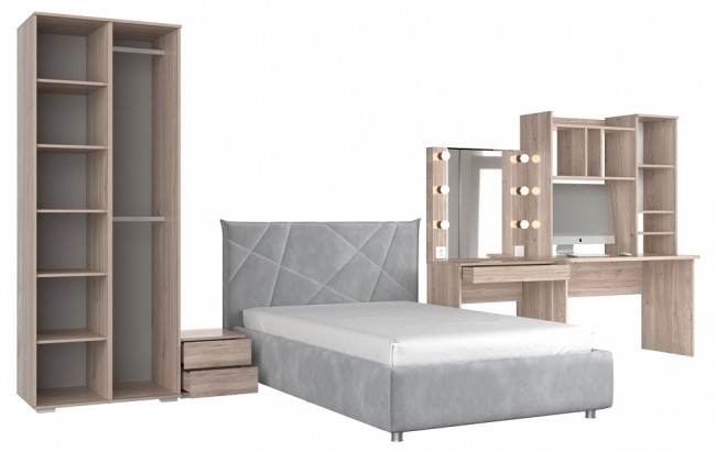 Гарнитур для детской Лайк КД62 (дуб мария дуб мария, фуксия капучино )