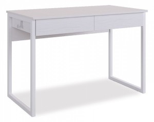 Стол письменный Юниор (белое дерево, белый муар белое дерево  1100x580x750)