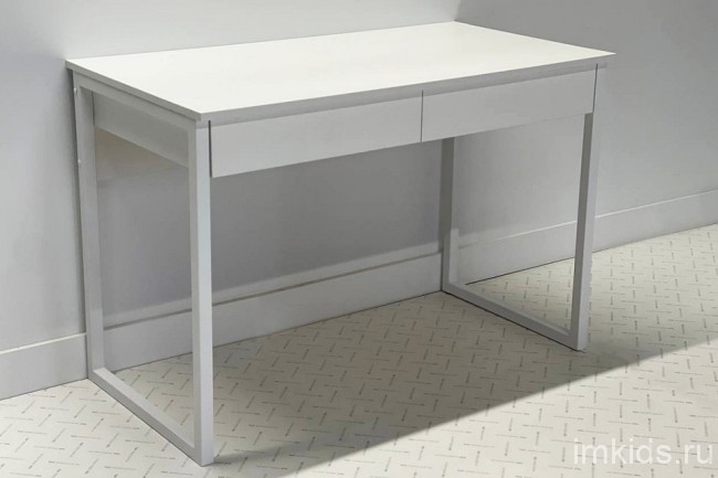 Стол письменный Юниор (белое дерево, белый муар белое дерево 1100x580x750) Стол письменный Юниор (белое дерево, белый муар белое дерево 1100x580x750)