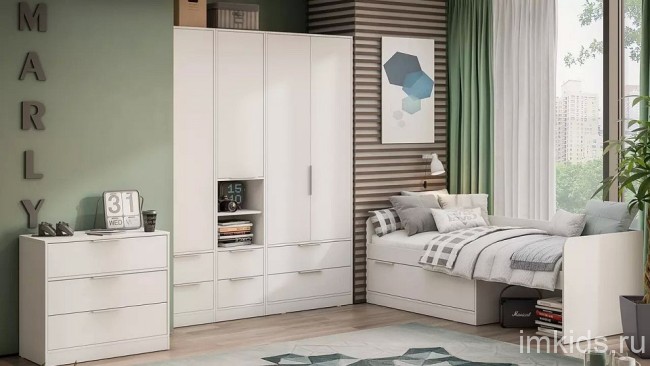 Гарнитур для детской Марли (белый белый  )