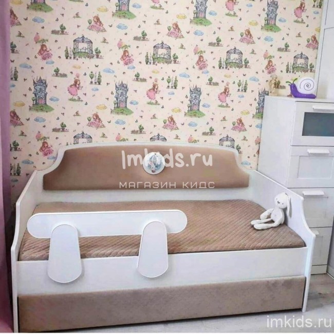 Детская кровать тахта "Медальон", мокко