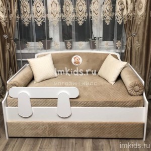Детская кровать тахта "Медальон", мокко