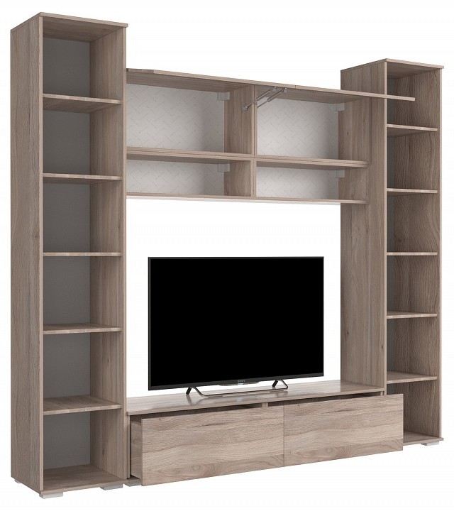 Стенка для гостиной Лайк КГ18 (дуб мария дуб мария, фуксия  )