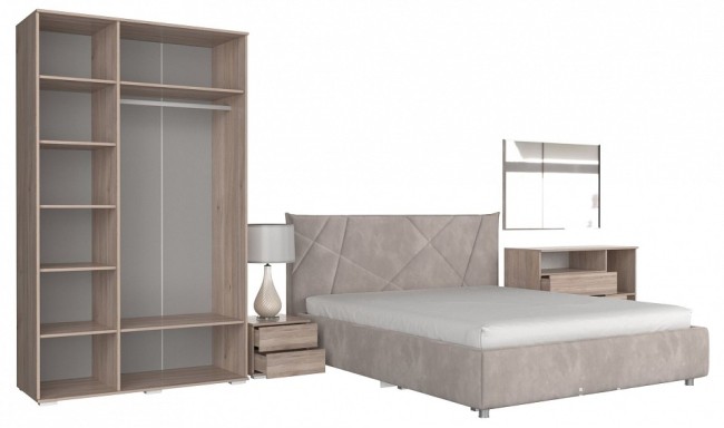 Гарнитур для спальни Лайк КС70 (дуб мария дуб мария, фуксия капучино )