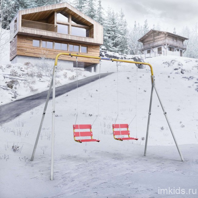 Качели двойные + ЦЕПНЫЕ качели Romana R.103.28.04 (серый)