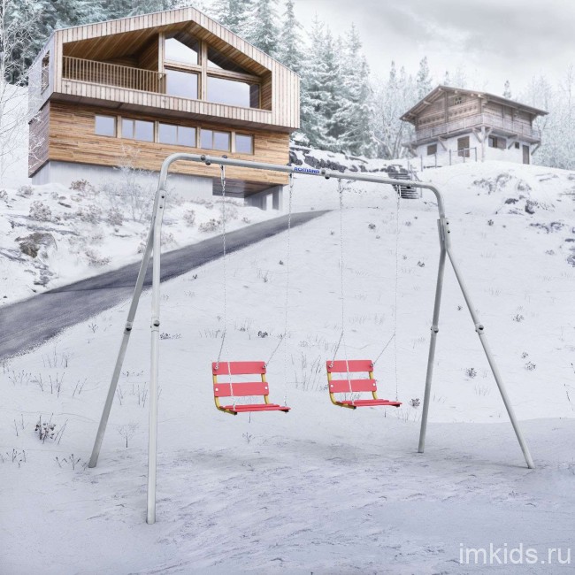 Качели двойные + ЦЕПНЫЕ качели Romana R.103.28.04 (серый)