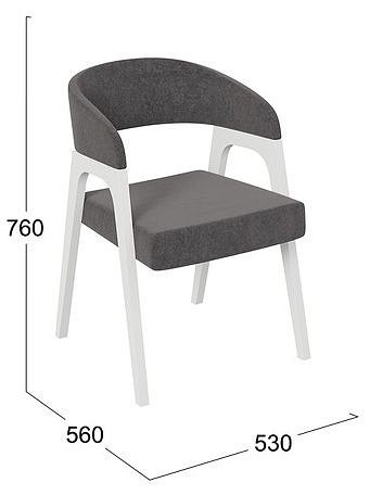 Кресло Техас 1 W-101 (белый  серый Jercy stone №209 530x560x760)