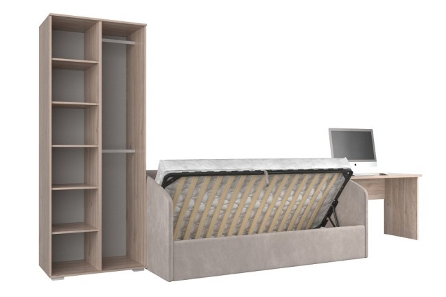 Гарнитур для детской Лайк К3 (дуб мария дуб мария, роуз нежно-розовый )