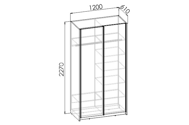 АМЕЛИ Шкаф-купе 1200