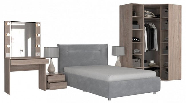 Гарнитур для спальни Лайк КС37 (дуб мария галька, дуб мария галька )