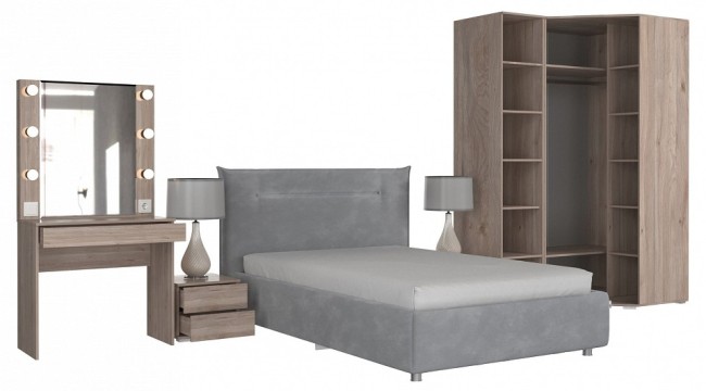 Гарнитур для спальни Лайк КС37 (дуб мария галька, дуб мария галька )