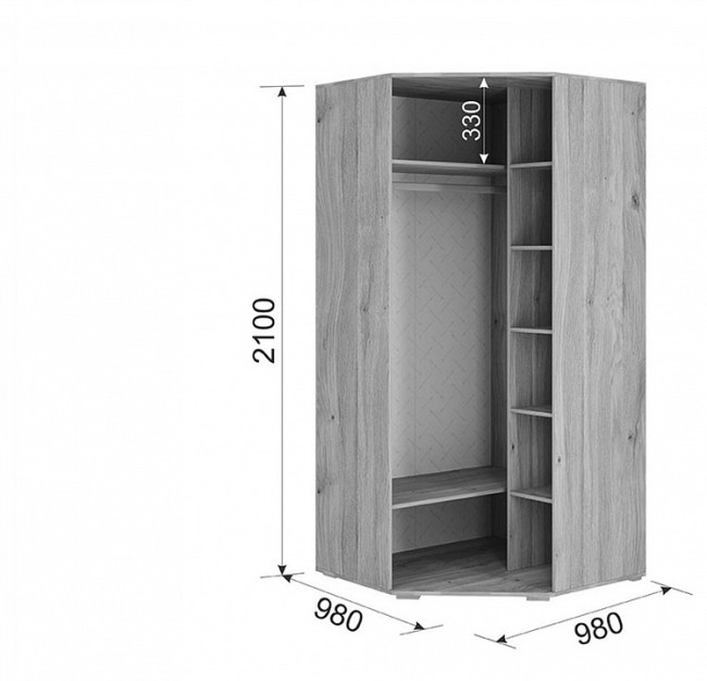 Гарнитур для спальни Лайк КС37 (дуб мария галька, дуб мария галька )