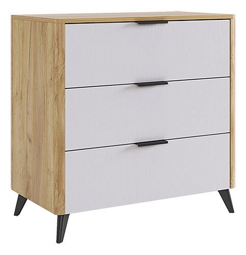 Гарнитур для спальни Адам К1 (дуб крафт золотой белое дерево, зеркальный белоснежный )