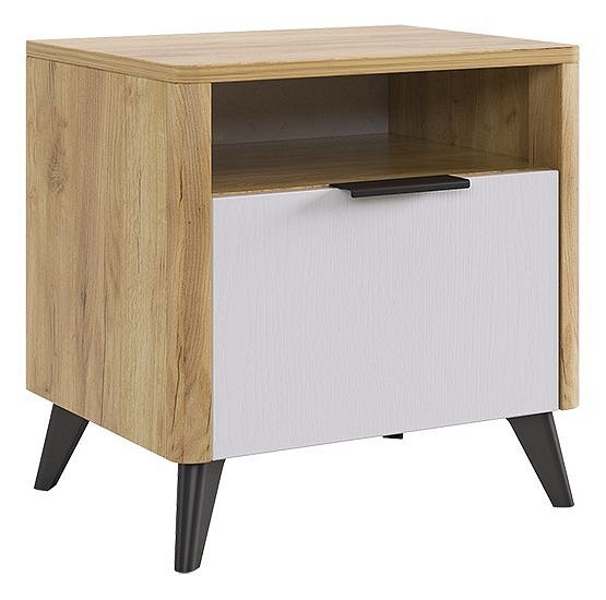 Гарнитур для спальни Адам К1 (дуб крафт золотой белое дерево, зеркальный белоснежный )