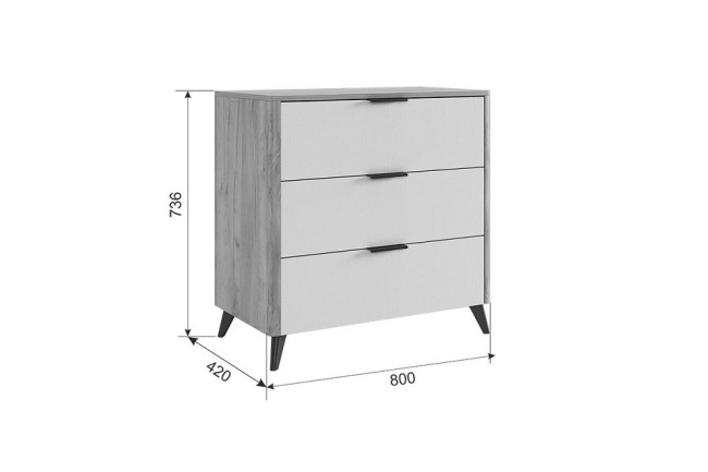 Гарнитур для спальни Адам К1 (дуб крафт золотой белое дерево, зеркальный белоснежный )