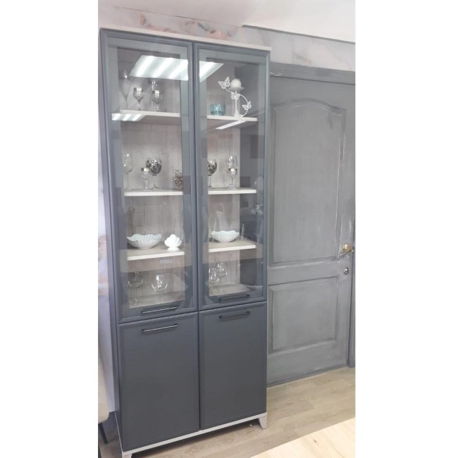 Шкаф книжный Аурелио 8, антрацит